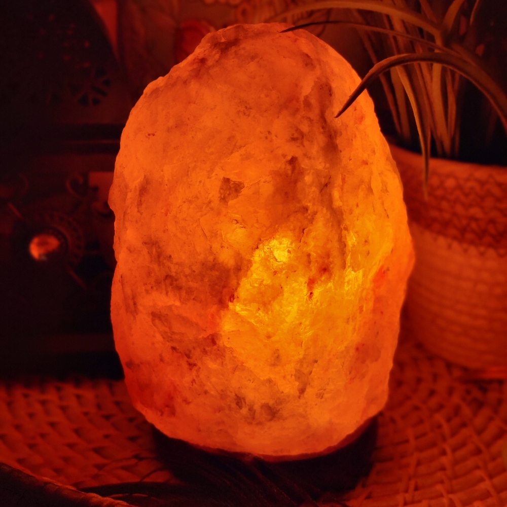 Dimmable Himalayan Salt Lamp Room Decor Red Light Decoration Lighting Lights LED